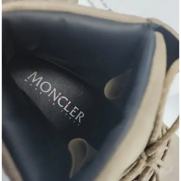 NWT$875 Moncler Men's Peka Leather Lace-Up Hiking Boots Sz 39 EU (US 6)